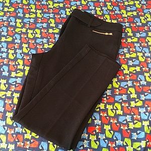 Anne Klein sz 10 black dress pants w/ gold detail